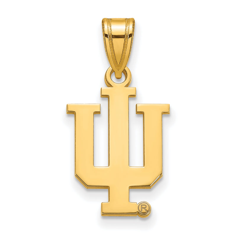 14K Yellow Gold Logoart Indiana University I U Medium Pendant