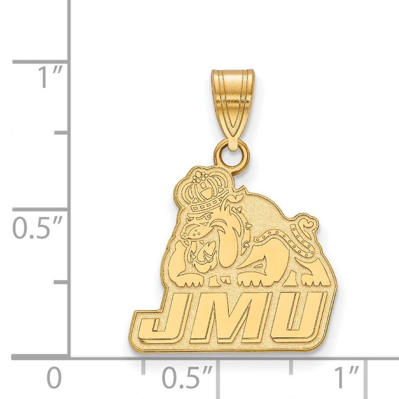 Gold Plated Sterling Silver Logoart James Madison University Medium Pendant