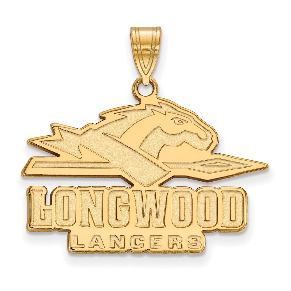 10K Yellow Gold Logoart Longwood University Lancers Large Pendant