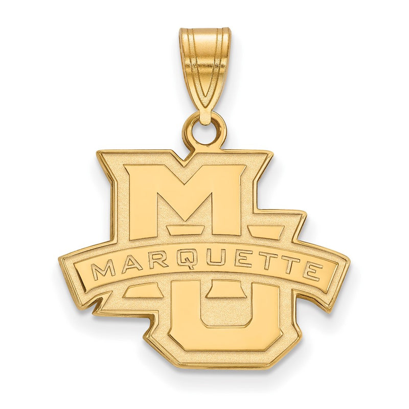 Gold Plated Sterling Silver Logoart Marquette University Medium Pendant