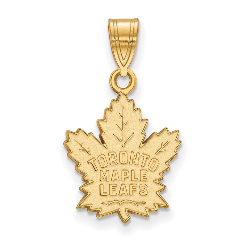 10K Yellow Gold Nhl Logoart Toronto Maple Leafs Medium Pendant