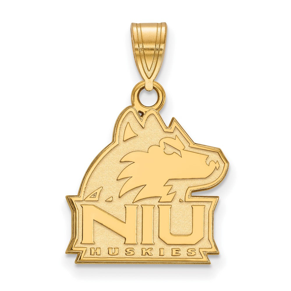 10K Yellow Gold Logoart Northern Illinois University N I U Huskies Medium Pendant