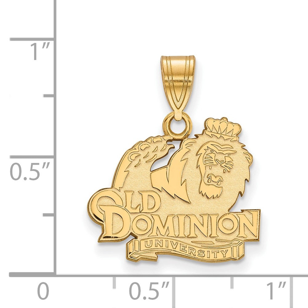 14K Yellow Gold Logoart Old Dominion University Medium Pendant
