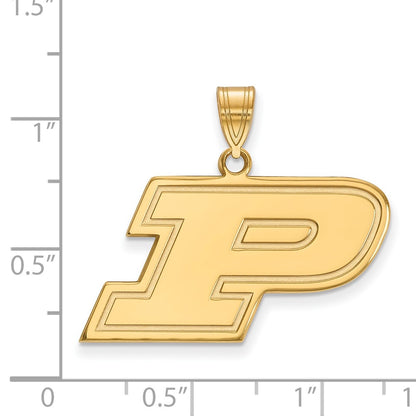 14K Yellow Gold Logoart Purdue University Letter P Medium Pendant