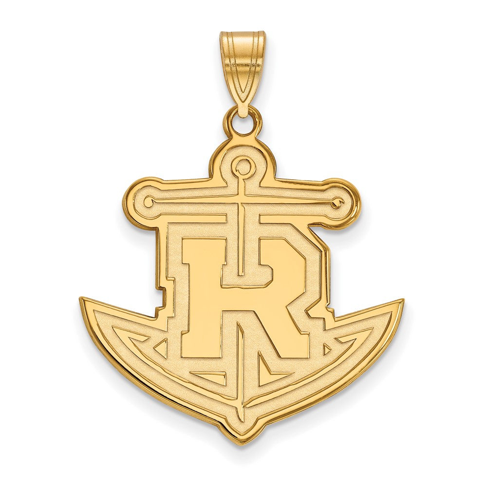 Gold Plated Sterling Silver Logoart Rollins College Anchor Extra Large Pendant