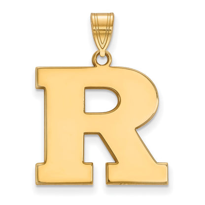 10K Yellow Gold Logoart Rutgers University Letter R Large Pendant