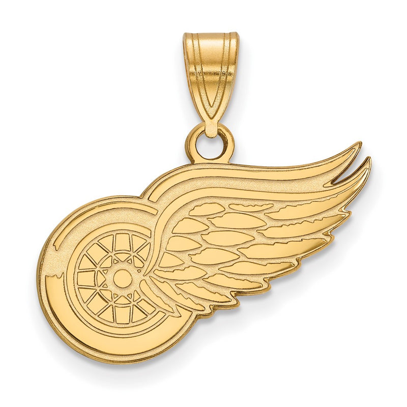 14K Yellow Gold Nhl Logoart Detroit Red Wings Medium Pendant
