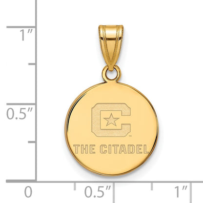 Gold Plated Sterling Silver Gp Logoart The Citadel Medium Pendant