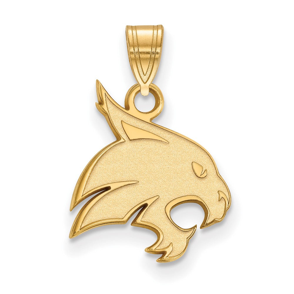 10K Yellow Gold Logoart Texas State University Bobcat Medium Pendant