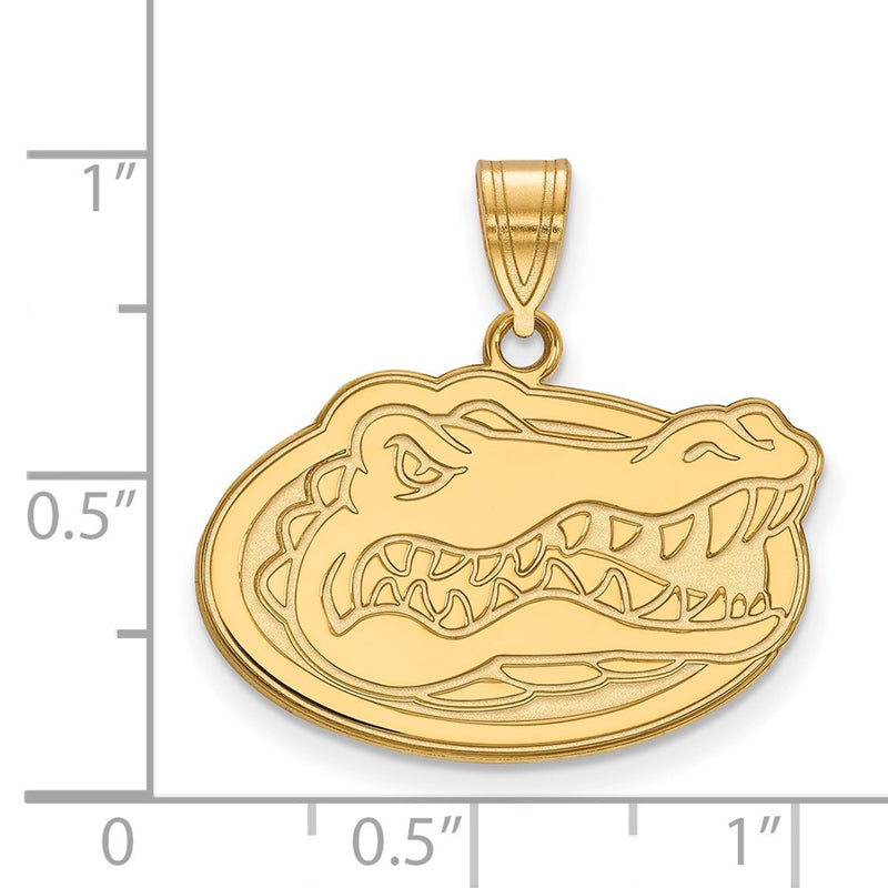 10K Yellow Gold Logoart University Of Florida Gator Medium Pendant