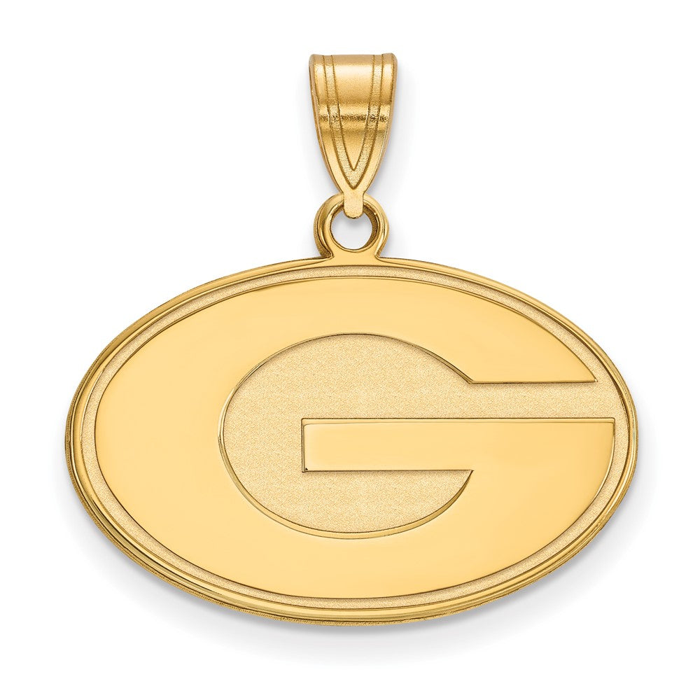 Gold Plated Sterling Silver Logoart University Of Georgia Letter G Medium Pendant