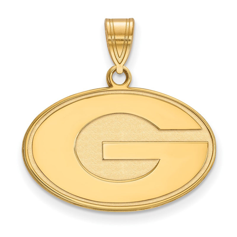 Gold Plated Sterling Silver Logoart University Of Georgia Letter G Medium Pendant