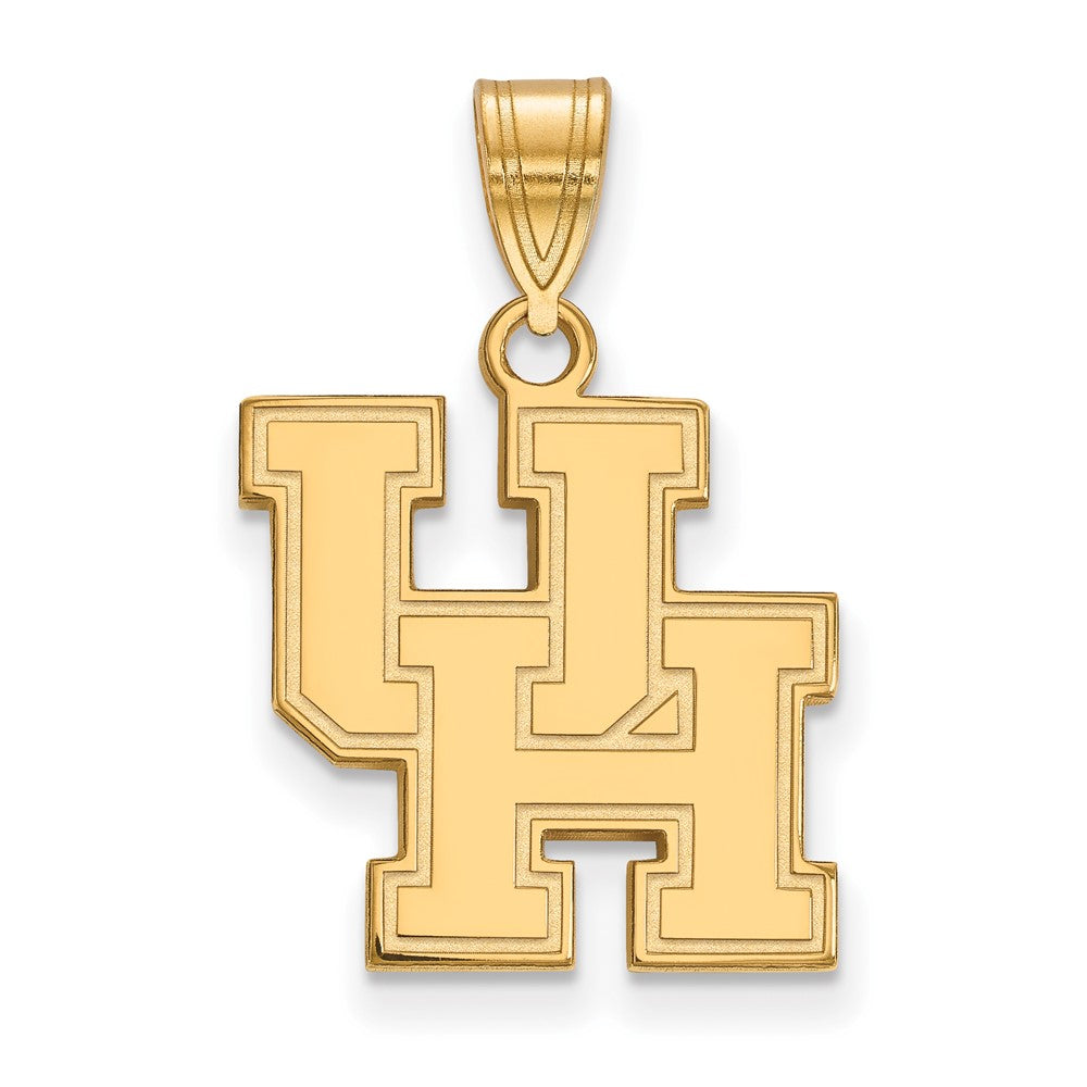 Gold Plated Sterling Silver Logoart University Of Houston U H Medium Pendant