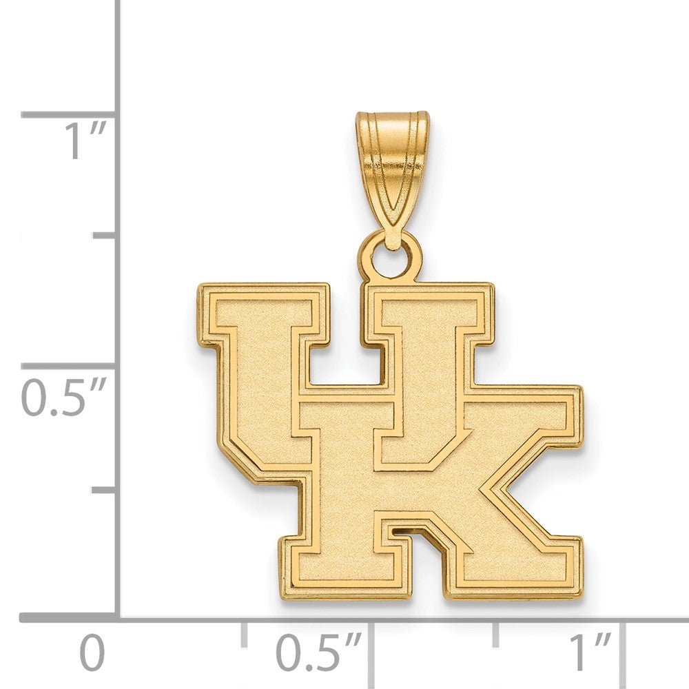 Gold Plated Sterling Silver Logoart University Of Kentucky U K Medium Pendant