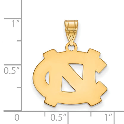 10K Yellow Gold Logoart University Of North Carolina N C Medium Pendant