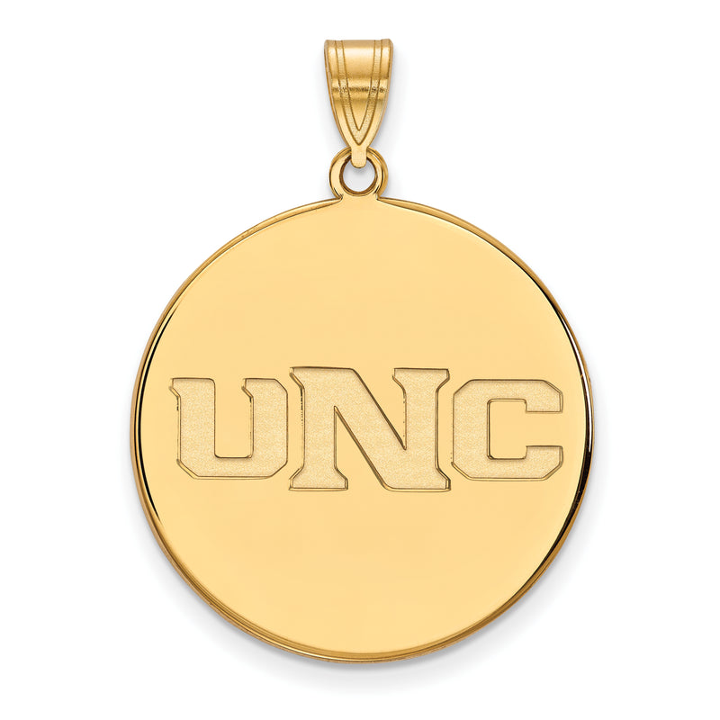 10K Yellow Gold Logoart University Of Northern Colorado U N C Extra Large Disc Pendant