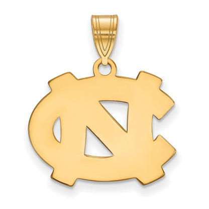10K Yellow Gold Logoart University Of North Carolina N C Medium Pendant