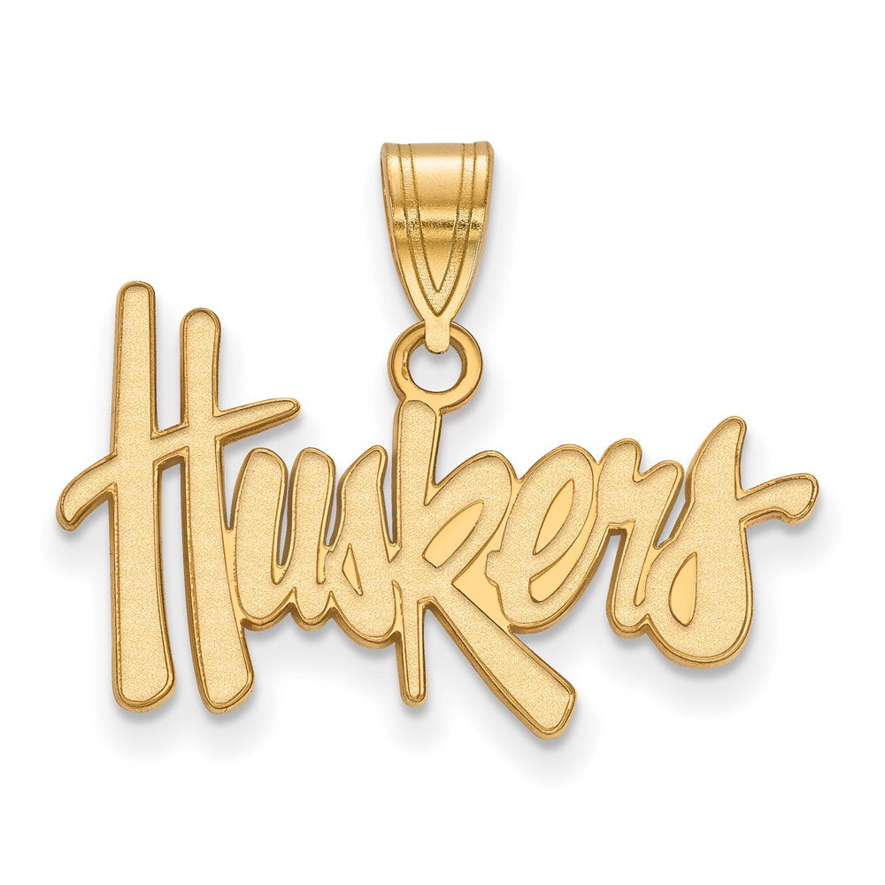 10K Yellow Gold Logoart University Of Nebraska Huskers Medium Pendant