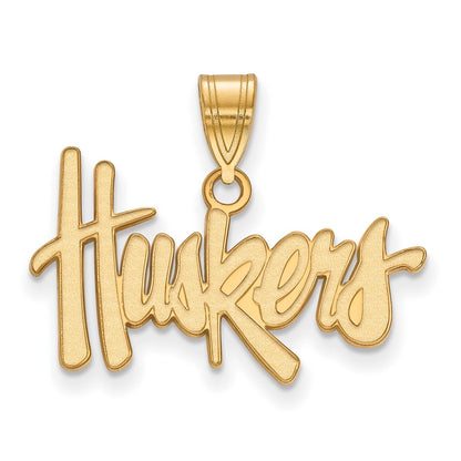 10K Yellow Gold Logoart University Of Nebraska Huskers Medium Pendant