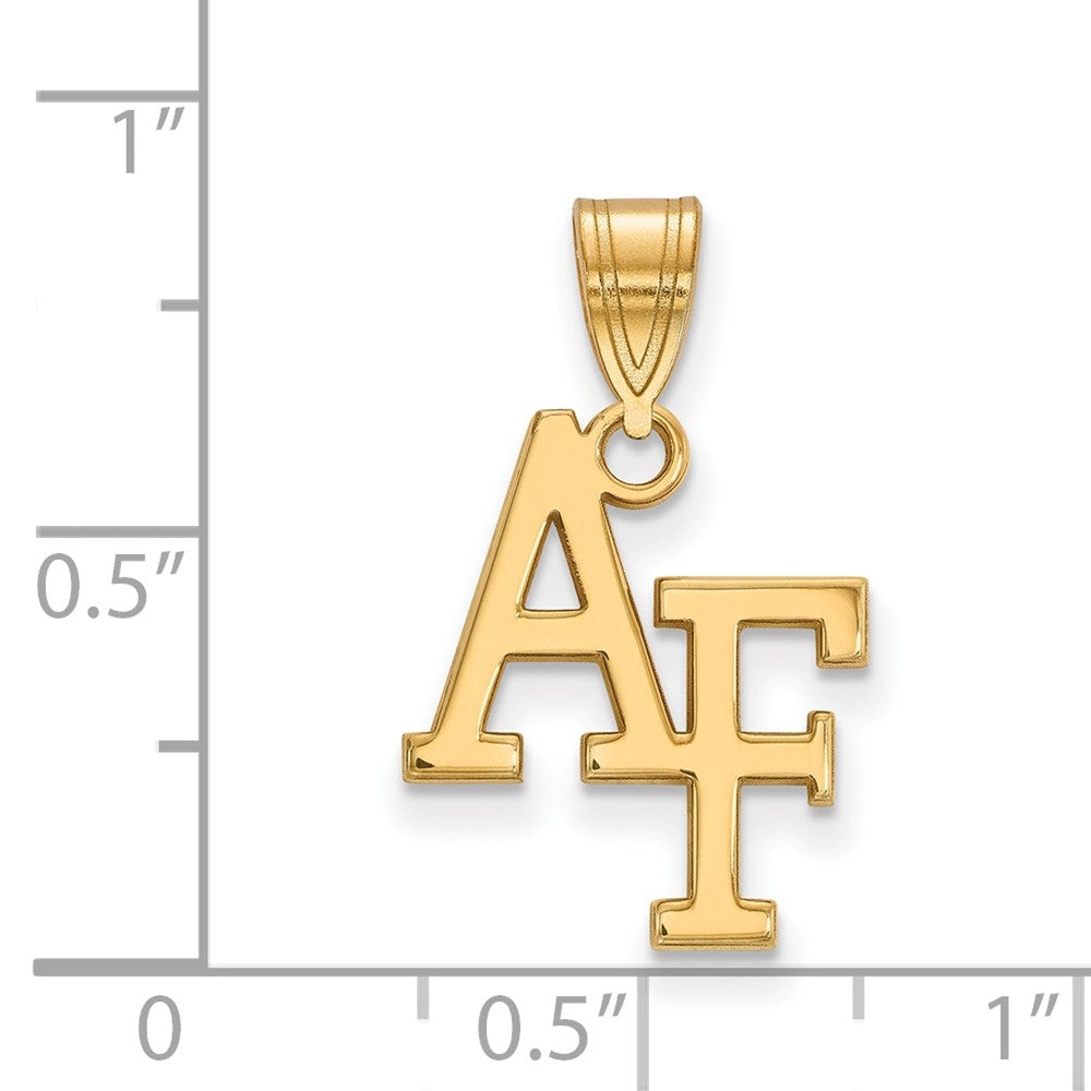 Gold Plated Sterling Silver Logoart United States Air Force Academy A F Medium Pendant