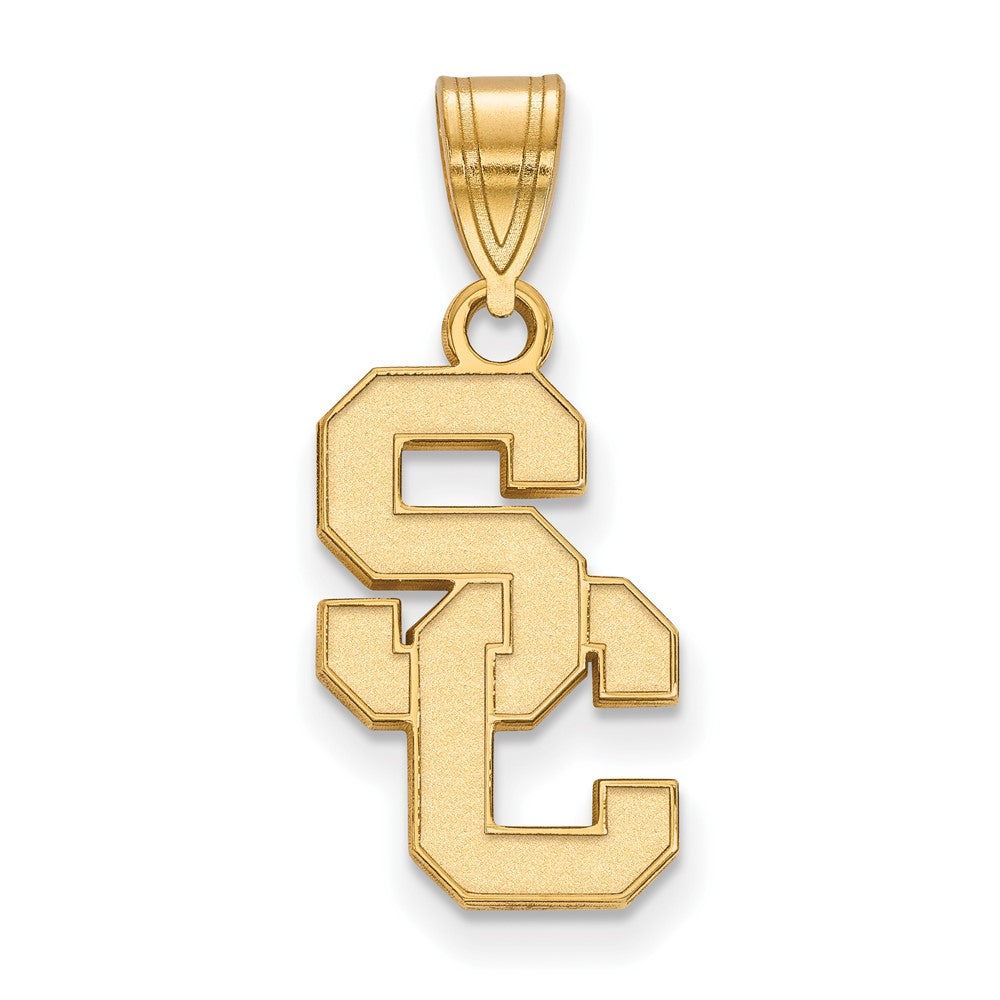 Gold Plated Sterling Silver University Of Southern California S C Medium Pendant