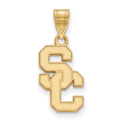 Gold Plated Sterling Silver University Of Southern California S C Medium Pendant