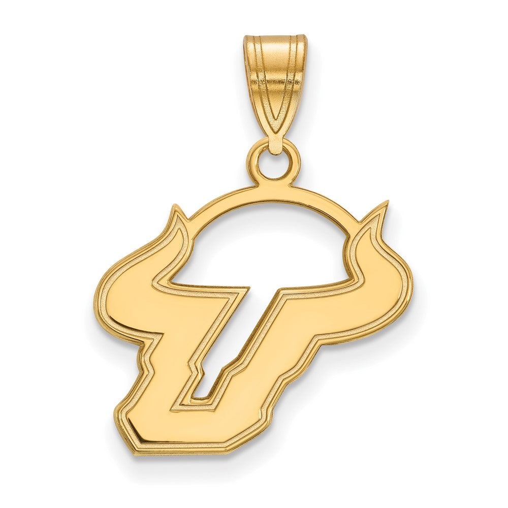 10K Yellow Gold Logoart University Of South Florida Bull Medium Pendant
