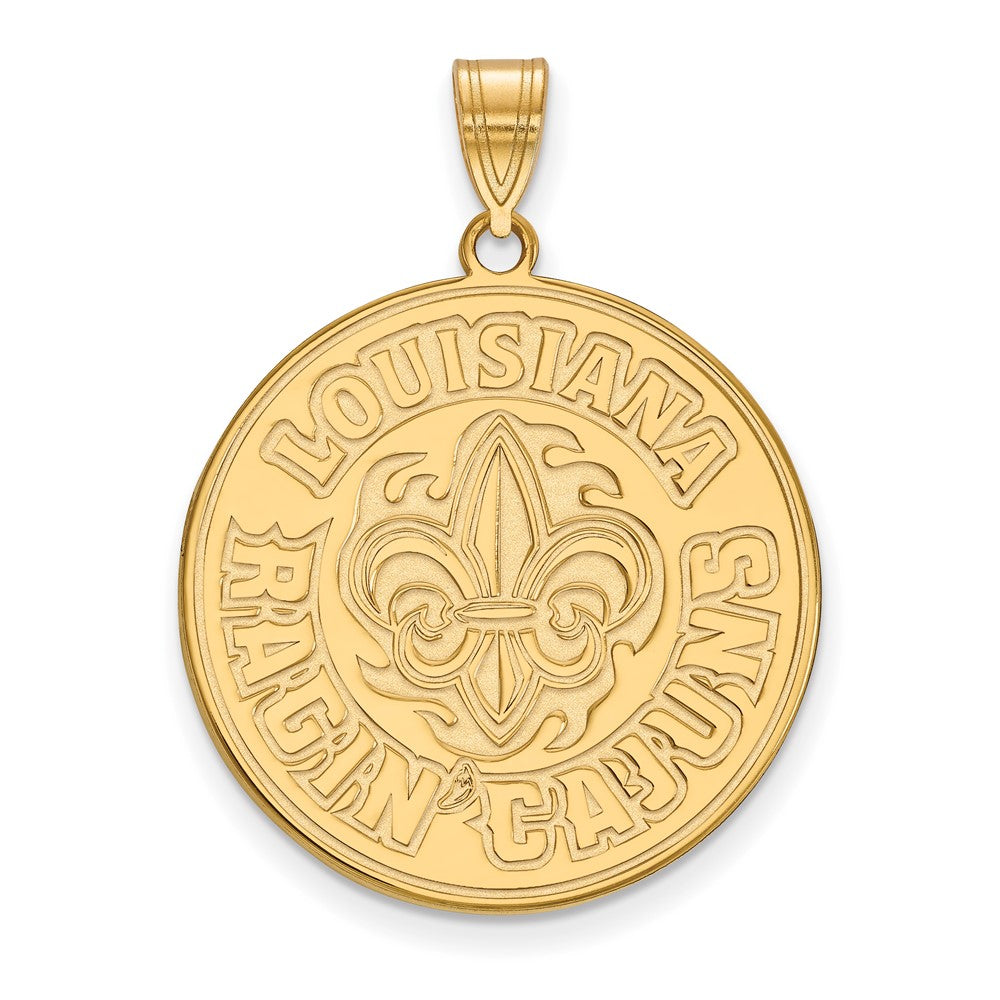 10K Yellow Gold Logoart University Of Louisiana At Lafayette Extra Large Pendant
