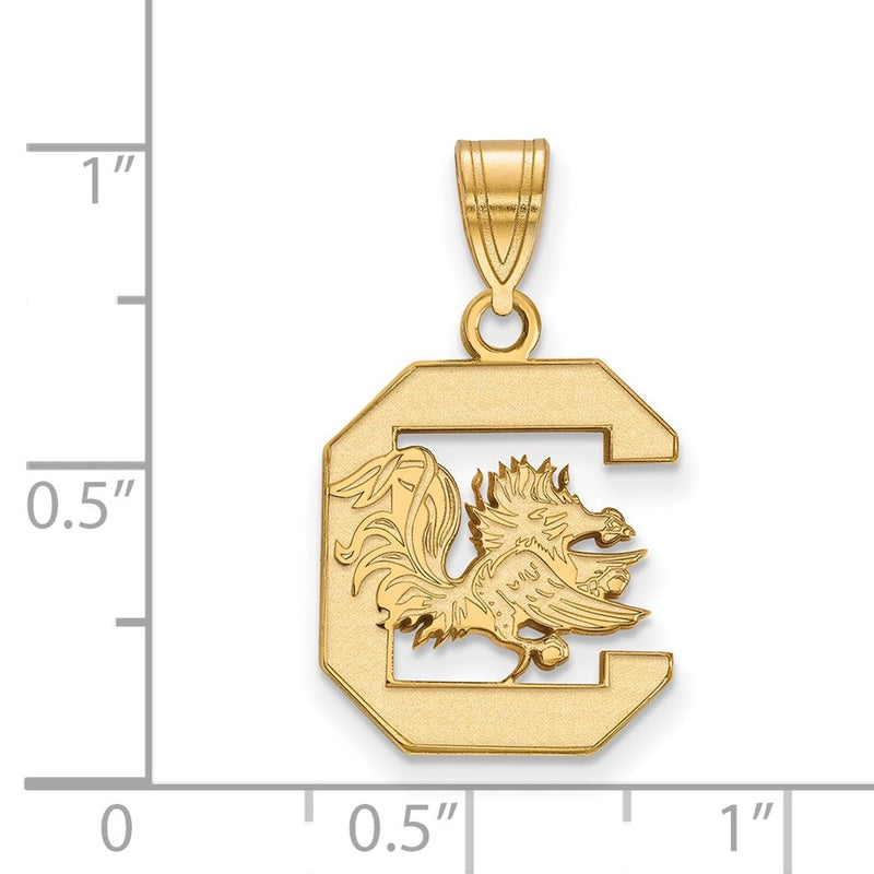 10K Yellow Gold Logoart University Of South Carolina Medium Pendant