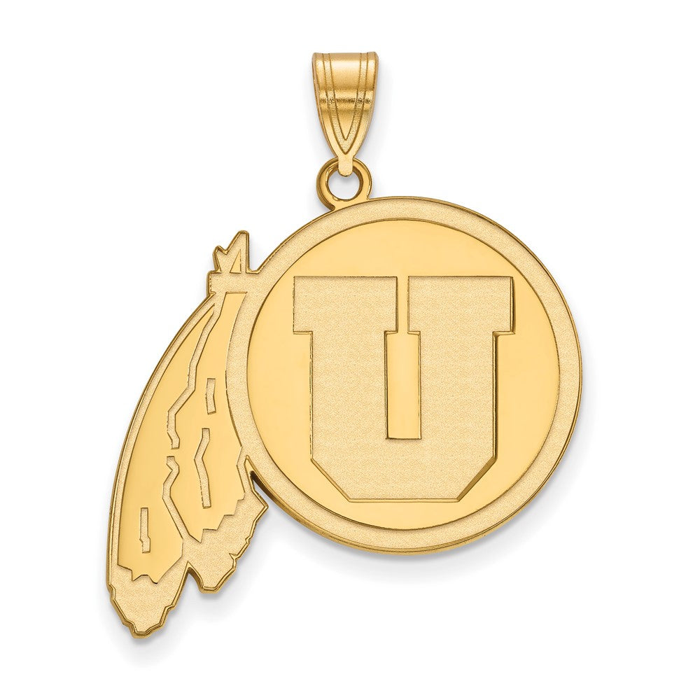 14K Yellow Gold Logoart University Of Utah Extra Large Pendant