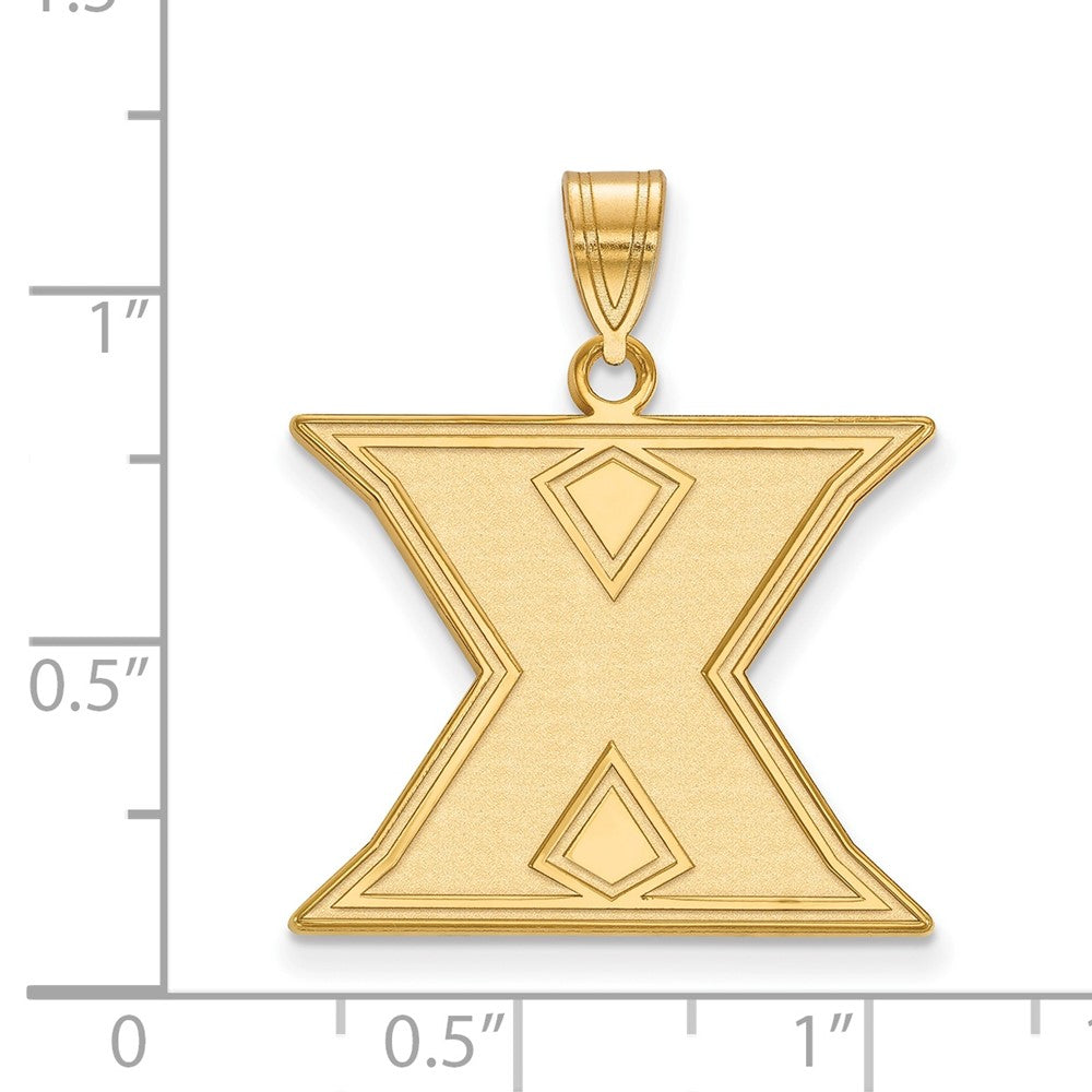 Gold Plated Sterling Silver Logoart Xavier University Letter X Large Pendant
