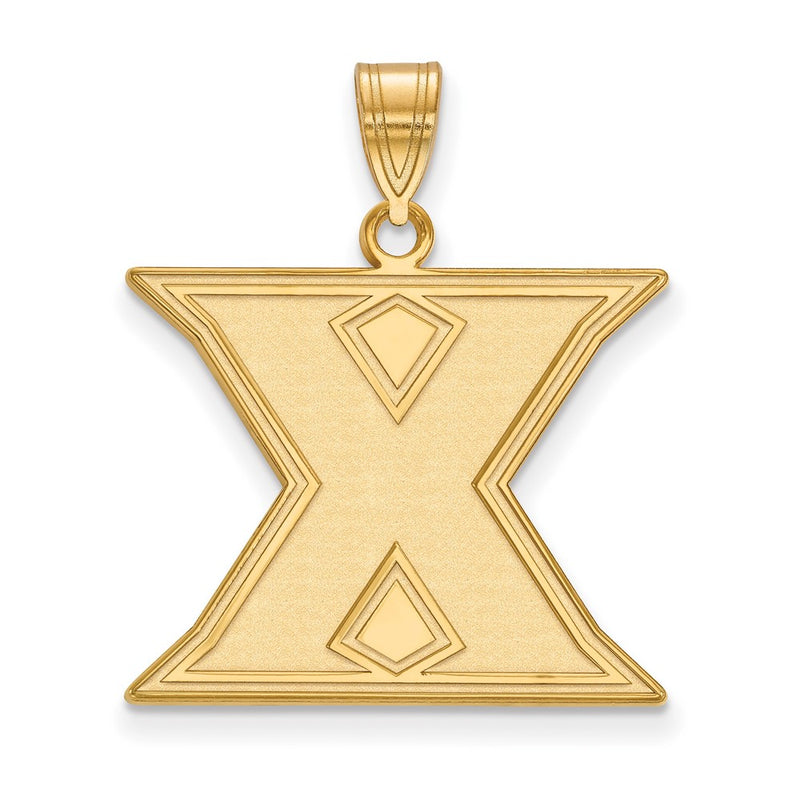 Gold Plated Sterling Silver Logoart Xavier University Letter X Large Pendant