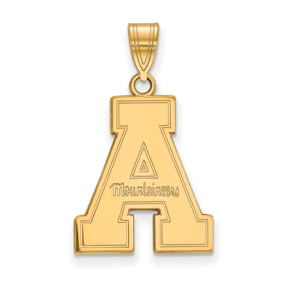 Gold Plated Sterling Silver Logoart Appalachian State University Large Pendant