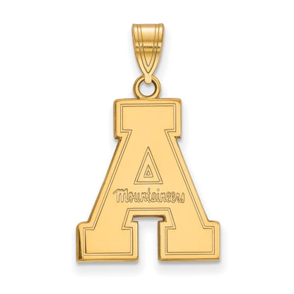 Gold Plated Sterling Silver Logoart Appalachian State University Large Pendant