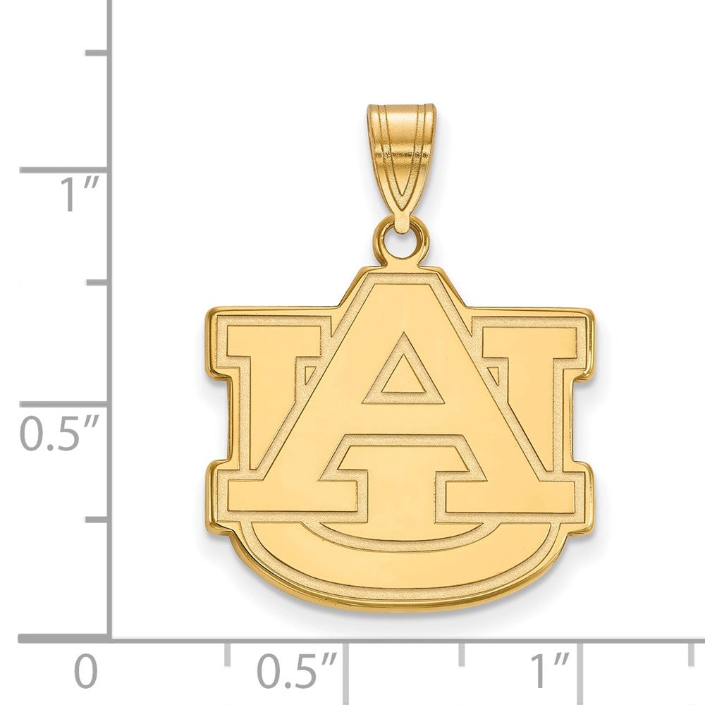 14K Yellow Gold Logoart Auburn University A U Large Pendant