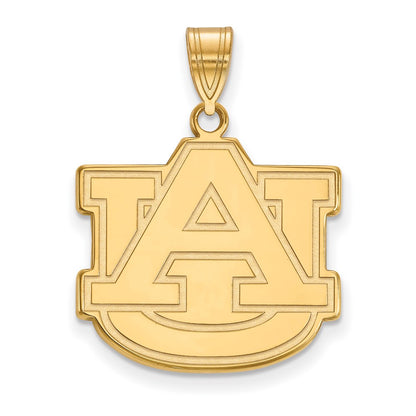 14K Yellow Gold Logoart Auburn University A U Large Pendant