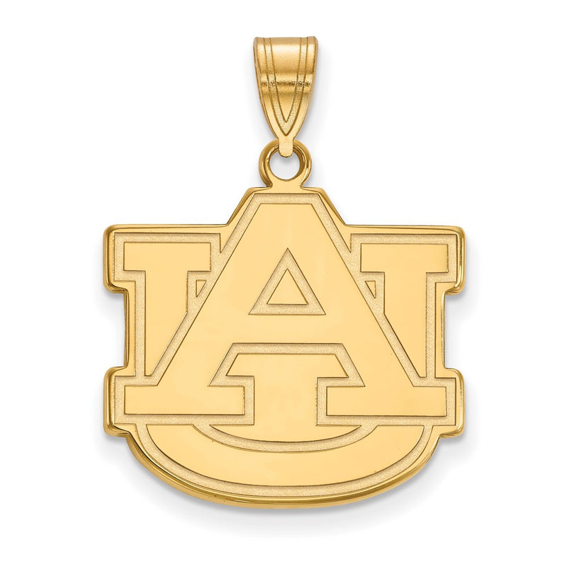 Gold Plated Sterling Silver Logoart Auburn University A U Large Pendant
