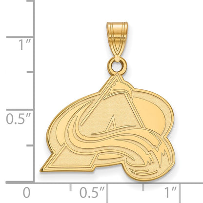 10K Yellow Gold Nhl Logoart Colorado Avalanche Letter A Large Pendant