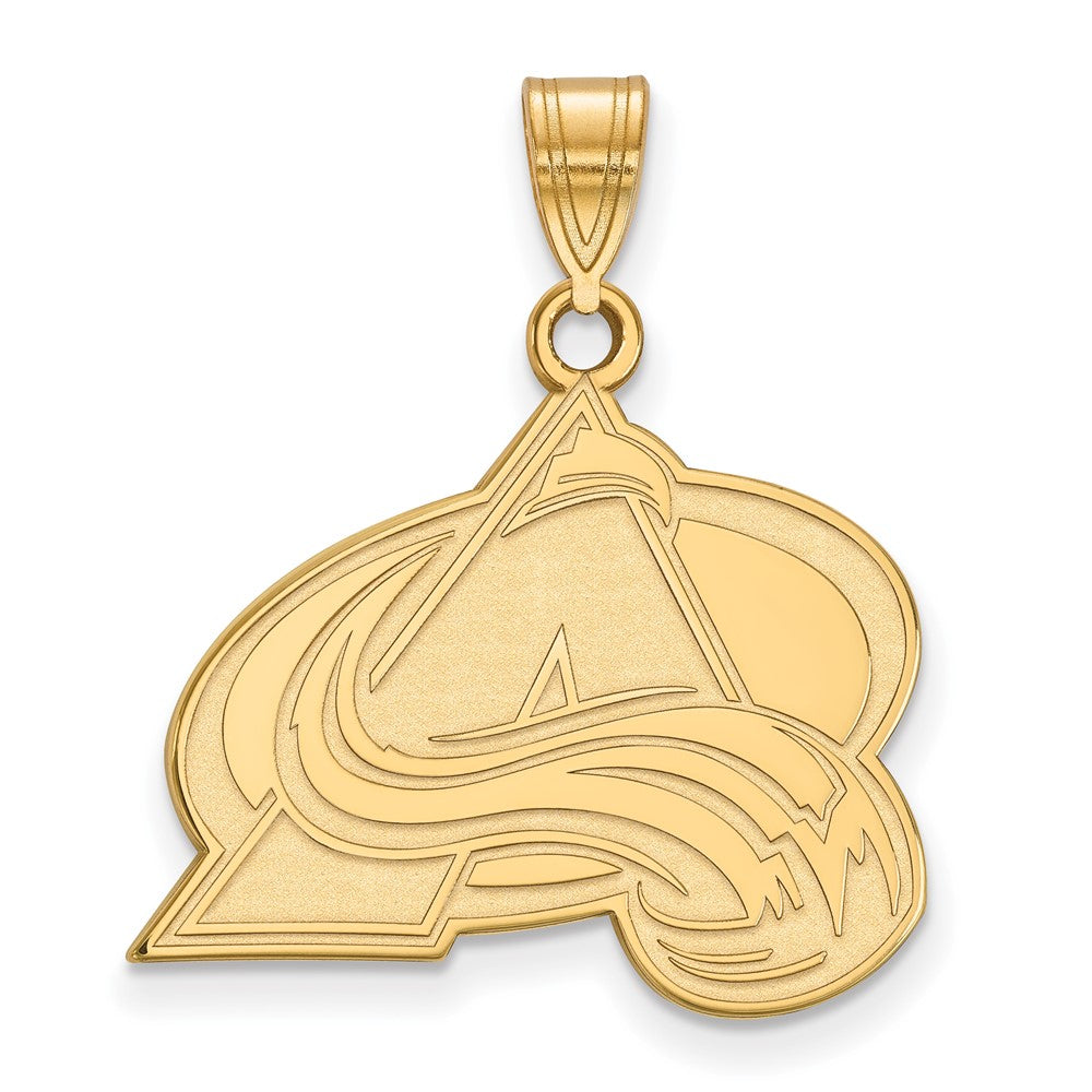 10K Yellow Gold Nhl Logoart Colorado Avalanche Letter A Large Pendant