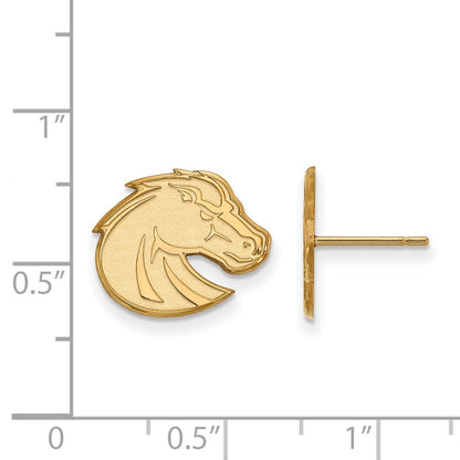 14K Yellow Gold Logoart Boise State University Bronco Small Post Earrings