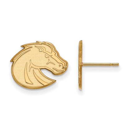 14K Yellow Gold Logoart Boise State University Bronco Small Post Earrings