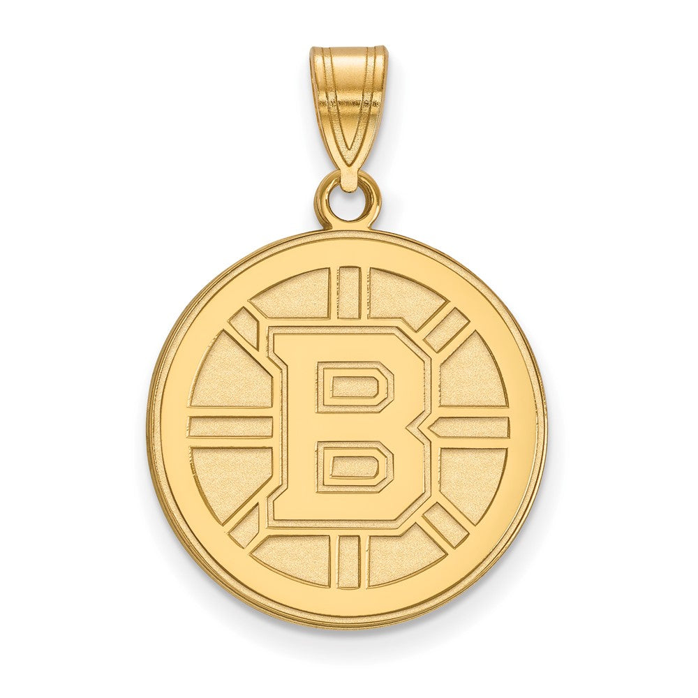 10K Yellow Gold Nhl Logoart Boston Bruins Large Pendant