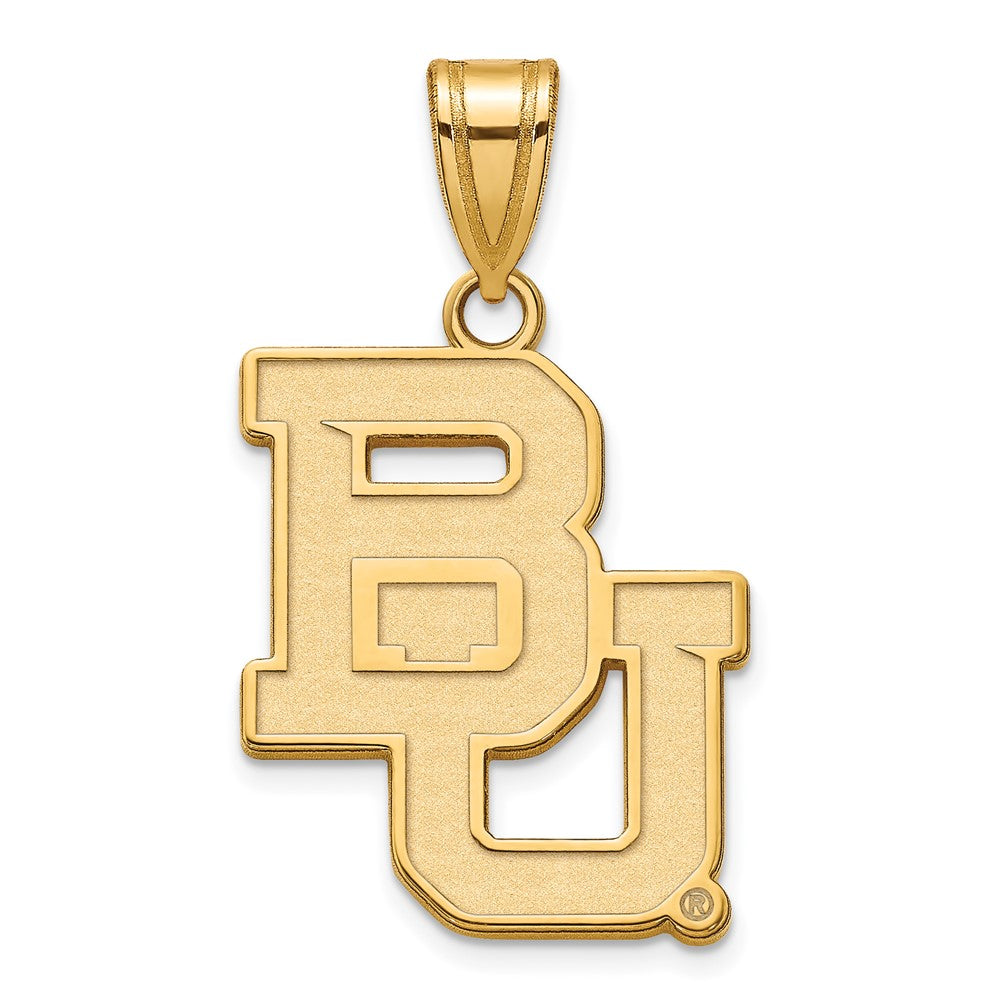 10K Yellow Gold Logoart Baylor University Bears Large Pendant