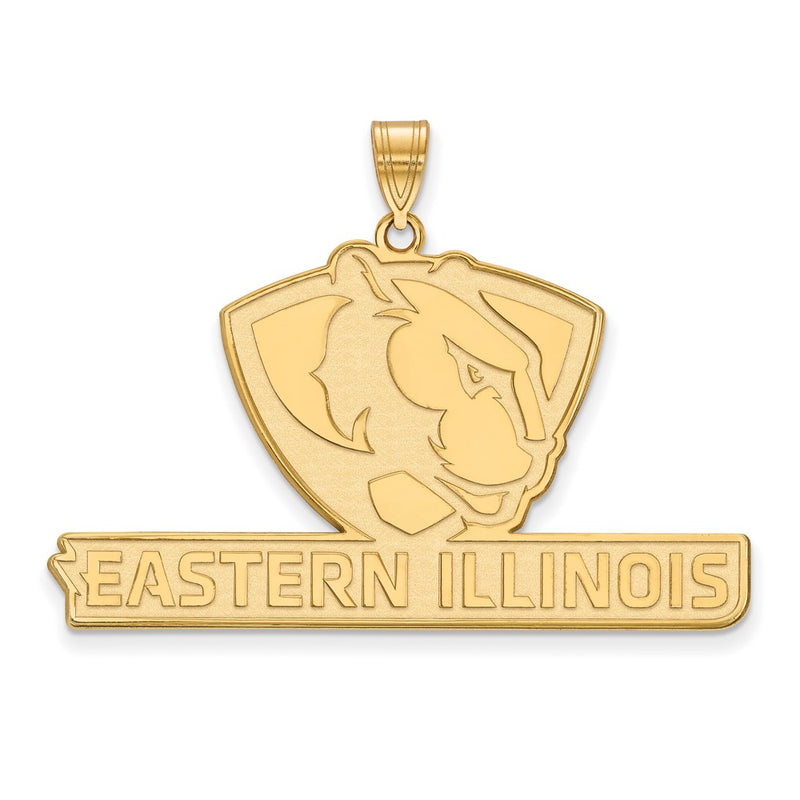 14K Yellow Gold Logoart Eastern Illinois University Extra Large Pendant