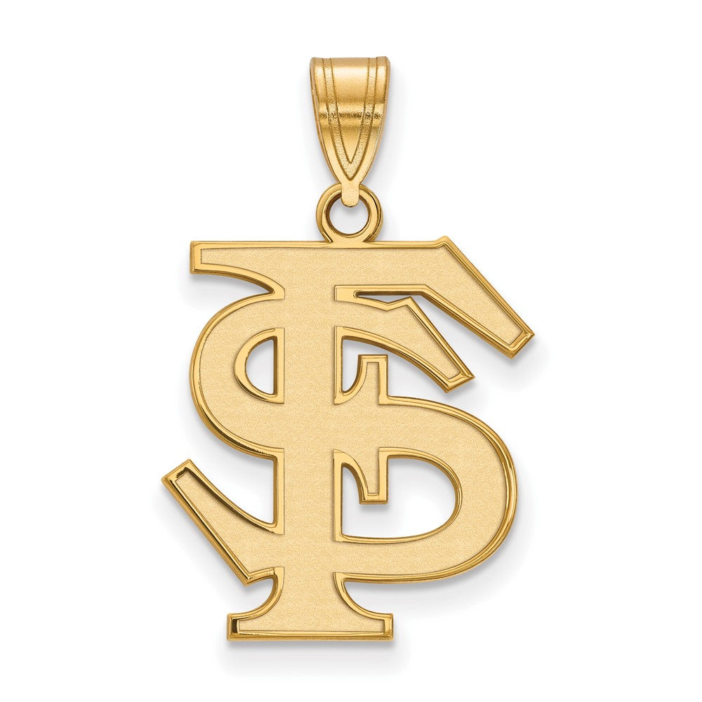 Gold Plated Sterling Silver Logoart Florida State University F S Large Pendant