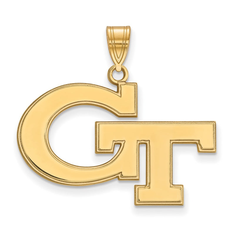 14K Yellow Gold Logoart Georgia Institute Of Technology G T Large Pendant