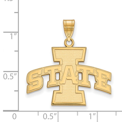 10K Yellow Gold Logoart Iowa State University Large Pendant