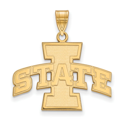Gold Plated Sterling Silver Logoart Iowa State University Large Pendant