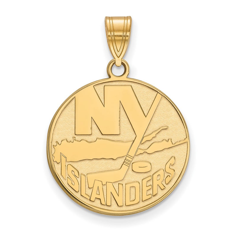 14K Yellow Gold Nhl Logoart New York Islanders Large Pendant