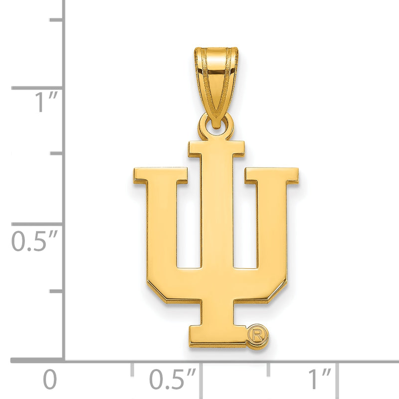 14K Yellow Gold Logoart Indiana University I U Large Pendant